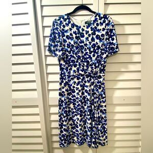 Floral Blue and White Dress